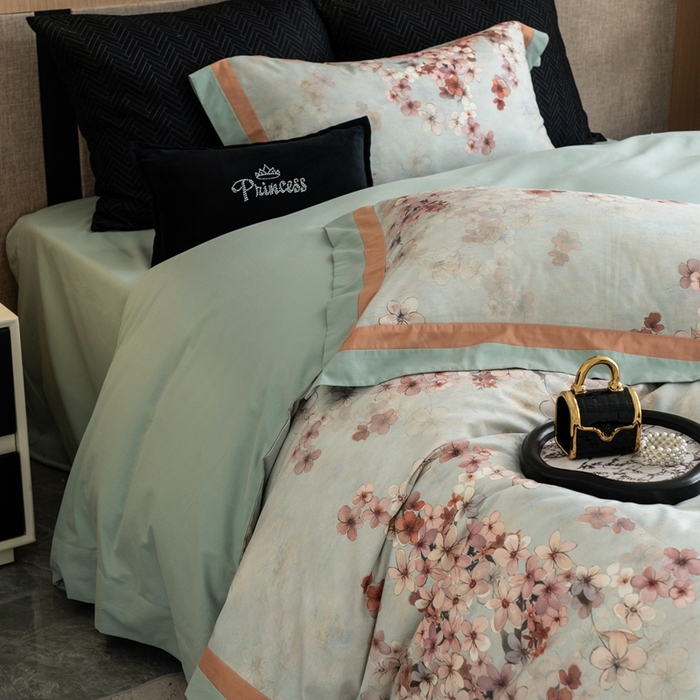 91家纺网 家纺一手货源 找家纺 （总）瑞雪家居 2025新款50s磨毛数码印花全棉纯棉四件套