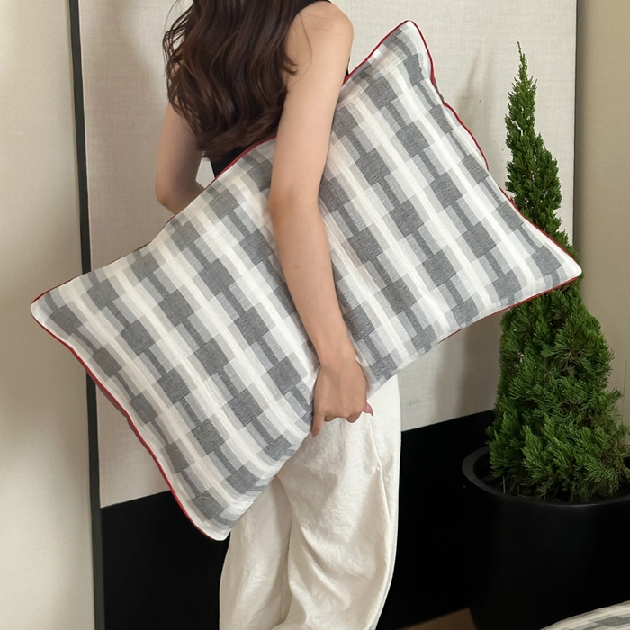 91家纺网 家纺一手货源 找家纺 （总）玛奇朵 2024秋冬新品韩国A类色织提花双层皱皱纱四件套-摩登