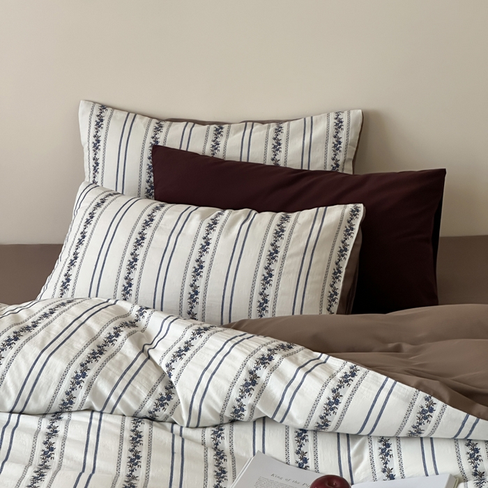 91家纺网 家纺一手货源 找家纺 玛奇朵 2025新品A类纯棉双层纱提花四件套 棕意盎然