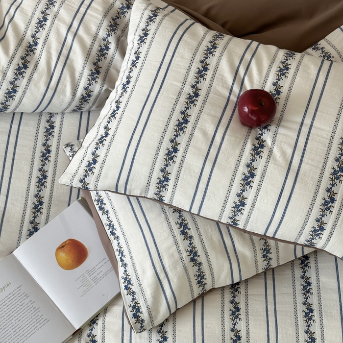 91家纺网 家纺一手货源 找家纺 玛奇朵 2025新品A类纯棉双层纱提花四件套 棕意盎然