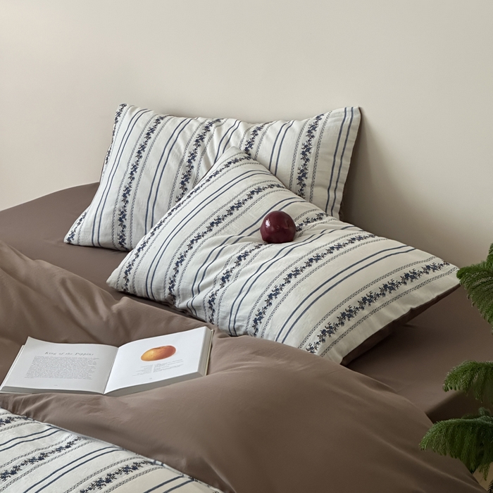 91家纺网 家纺一手货源 找家纺 玛奇朵 2025新品A类纯棉双层纱提花四件套 棕意盎然