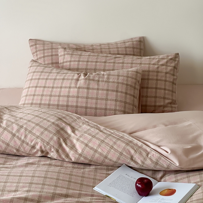 91家纺网 家纺一手货源 找家纺 （总）玛奇朵 2025新品文艺复古全棉色织水洗棉提花四件套-忆时光