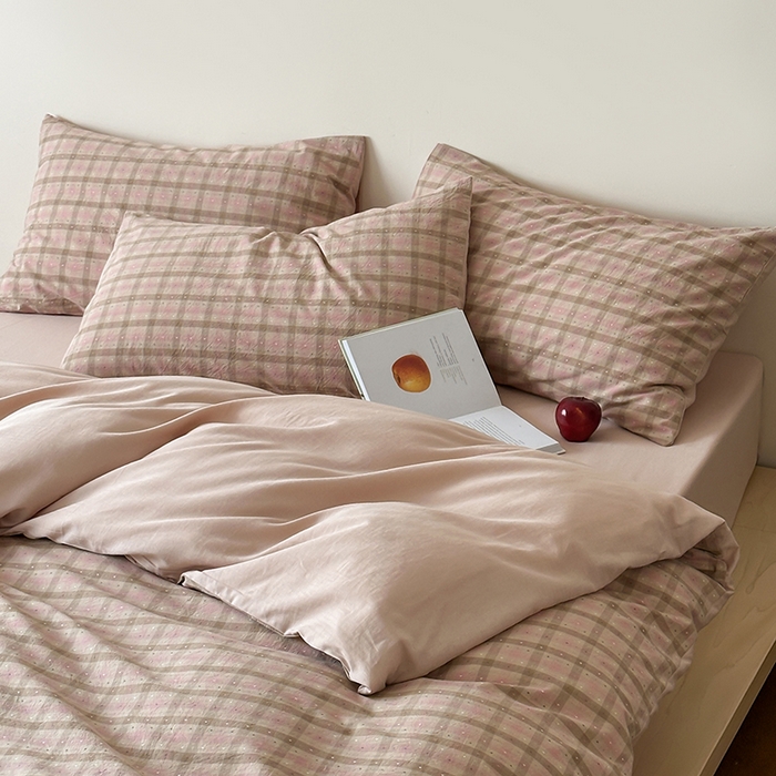 91家纺网 家纺一手货源 找家纺 （总）玛奇朵 2025新品文艺复古全棉色织水洗棉提花四件套-忆时光