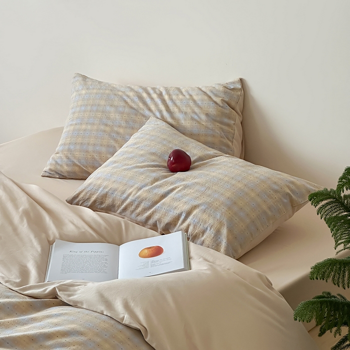 91家纺网 家纺一手货源 找家纺 玛奇朵 2025新品文艺复古全棉色织水洗棉提花四件套-忆时光 忆时光-卡其