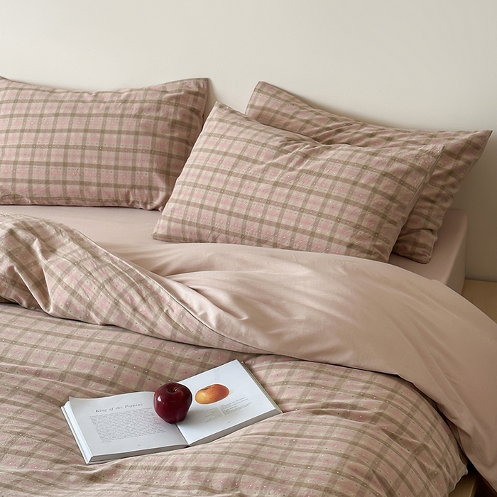 91家纺网 家纺一手货源 找家纺 （总）玛奇朵 2025新品文艺复古全棉色织水洗棉提花四件套-忆时光