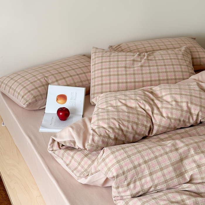 91家纺网 家纺一手货源 找家纺 （总）玛奇朵 2025新品文艺复古全棉色织水洗棉提花四件套-忆时光