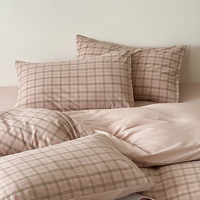 91家纺网 家纺一手货源 找家纺 （总）玛奇朵 2025新品文艺复古全棉色织水洗棉提花四件套-忆时光