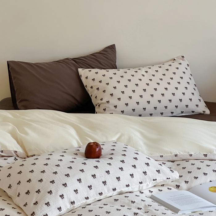 91家纺网 家纺一手货源 找家纺 玛奇朵 2025新款A类全棉双层纱提花四件套 加州落日