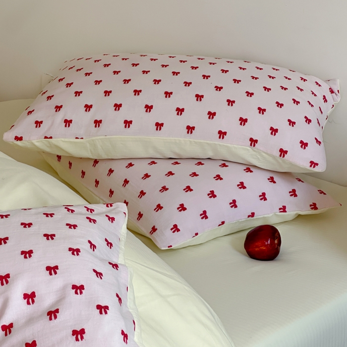 91家纺网 家纺一手货源 找家纺 玛奇朵 2025新款A类全棉双层纱提花四件套 莓莓奶糖