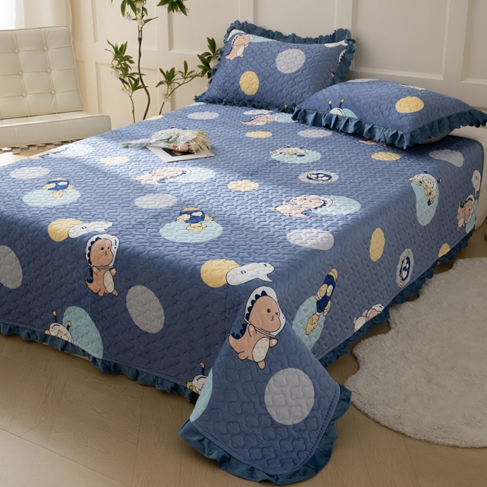 91家纺网 家纺一手货源 找家纺 （总）2025新款水晶绒床单盖毯单人三件套花边毯子冬季加厚保暖双人加棉防滑绒毯