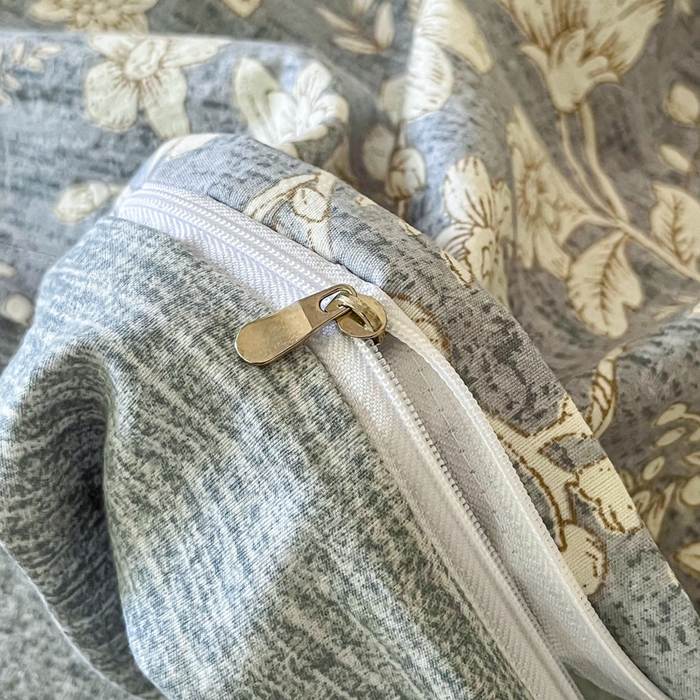 91家纺网 家纺一手货源 找家纺 斯卡诺家纺 2026新款原麻亚麻皱皱纱四件套水洗棉印花四件套 繁花似锦