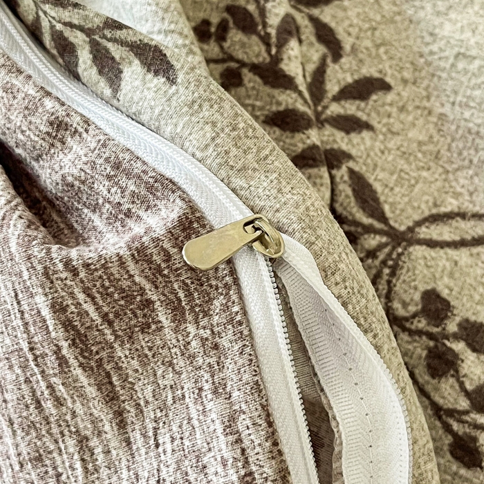 91家纺网 家纺一手货源 找家纺 斯卡诺家纺 2026新款原麻亚麻皱皱纱四件套水洗棉印花四件套 风木槿