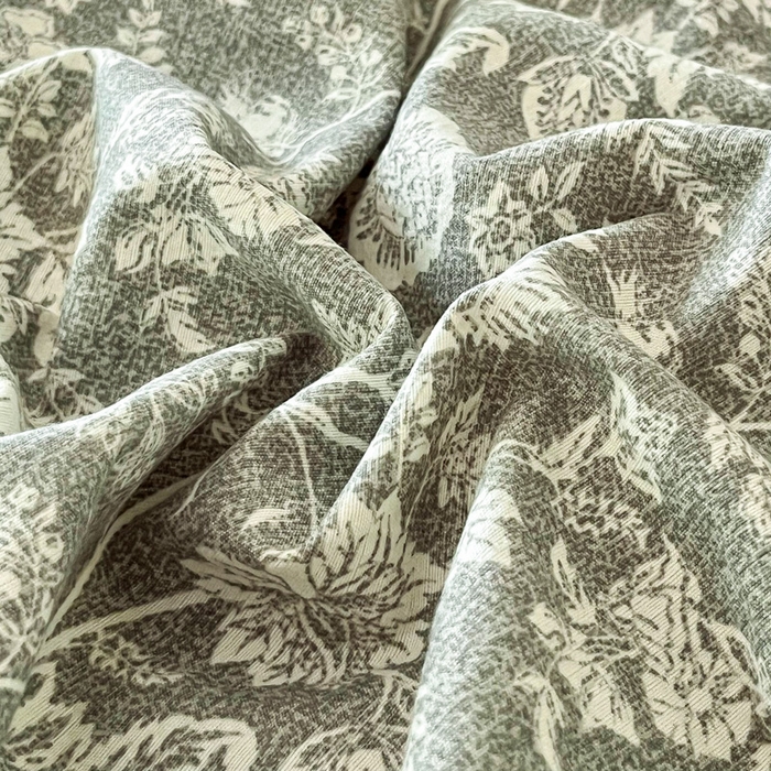 91家纺网 家纺一手货源 找家纺 斯卡诺家纺 2026新款原麻亚麻皱皱纱四件套水洗棉印花四件套 巴黎印象