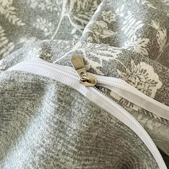 91家纺网 家纺一手货源 找家纺 斯卡诺家纺 2026新款原麻亚麻皱皱纱四件套水洗棉印花四件套 巴黎印象