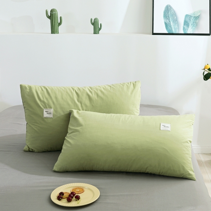 91家纺网 家纺一手货源 找家纺 贝尔 PELLHOME 全棉纯棉水洗棉四件套1.5m1.8m纯色北欧风简约（可抖音代发） 浅绿