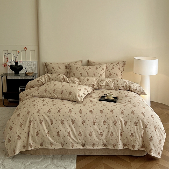 91家纺网 家纺一手货源 找家纺 （总）仟网汇  2025新款亚麻纽扣款四件套