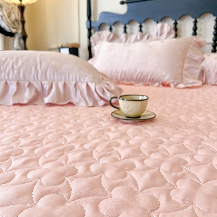 91家纺网 家纺一手货源 找家纺 （总）网红馆（ck家纺）2025新款提花蕾丝边床裙三件套-相思蝶