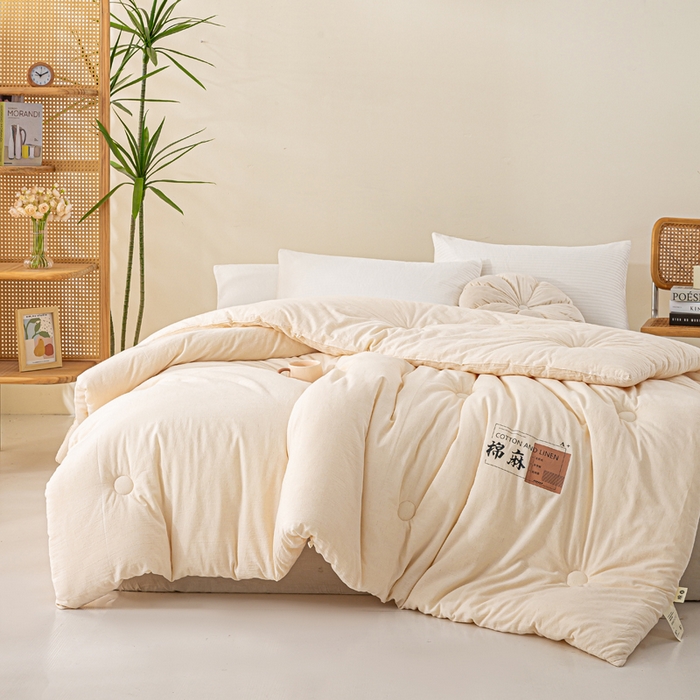 91家纺网 家纺一手货源 找家纺 （总）心梦泽家纺 2025新款棉麻大豆纤维被春秋被冬被被子被芯
