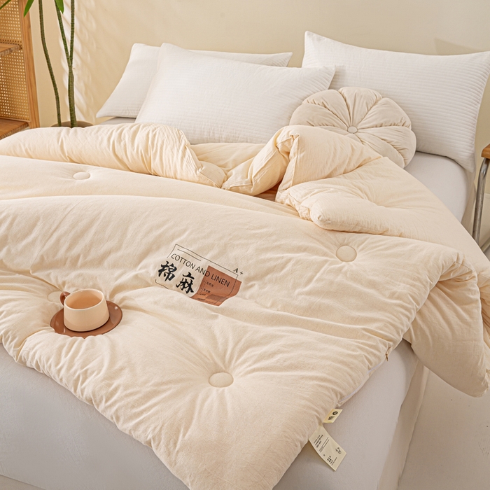 91家纺网 家纺一手货源 找家纺 （总）心梦泽家纺 2025新款棉麻大豆纤维被春秋被冬被被子被芯