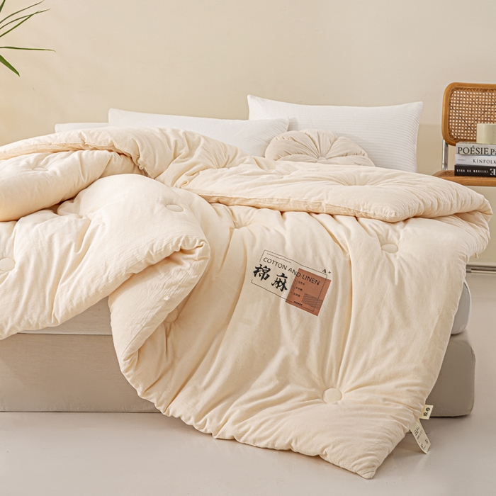 91家纺网 家纺一手货源 找家纺 （总）心梦泽家纺 2025新款棉麻大豆纤维被春秋被冬被被子被芯