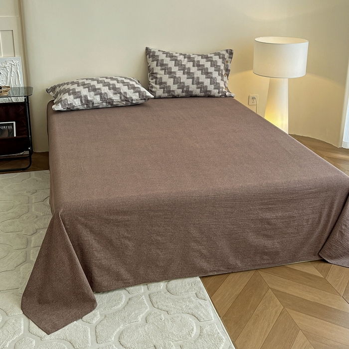 91家纺网 家纺一手货源 找家纺 仟网汇  2025新款亚麻纽扣款四件套 格律