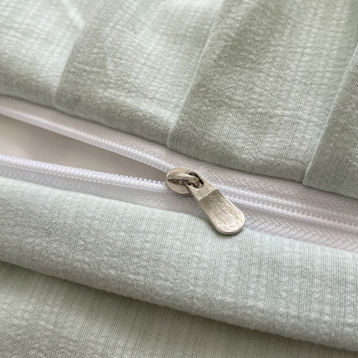 91家纺网 家纺一手货源 找家纺 库里梦家纺 2025新款韩版花边小清新色织水洗双层纱木棉四件套 语彩