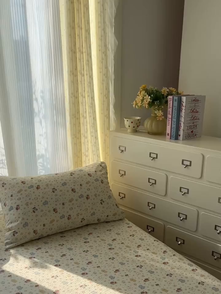 91家纺网 家纺一手货源 找家纺 沐芷 2025 沐芷A类双层纱床笠单件/床笠三件套  床笠款床罩床垫保护套罩 狗狗派对