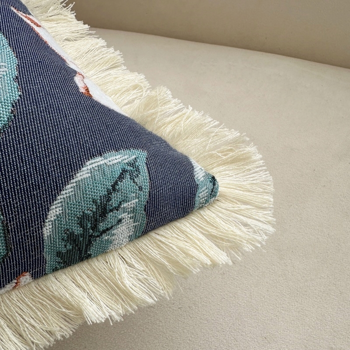 91家纺网 家纺一手货源 找家纺 （总）新奇异 2025新款排苏流苏色织提花抱枕