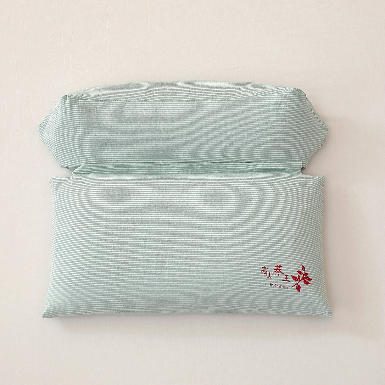 91家纺网 家纺一手货源 找家纺 怡薇格枕芯2025新款高山荞王三角组合可拆卸荞麦枕头枕芯 绿色