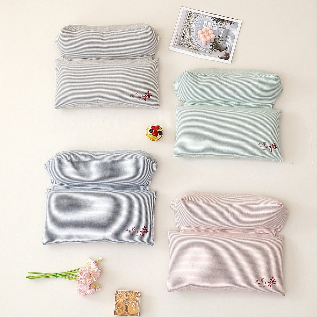 91家纺网 家纺一手货源 找家纺 （总）怡薇格枕芯2025新款高山荞王三角组合可拆卸荞麦枕头枕芯