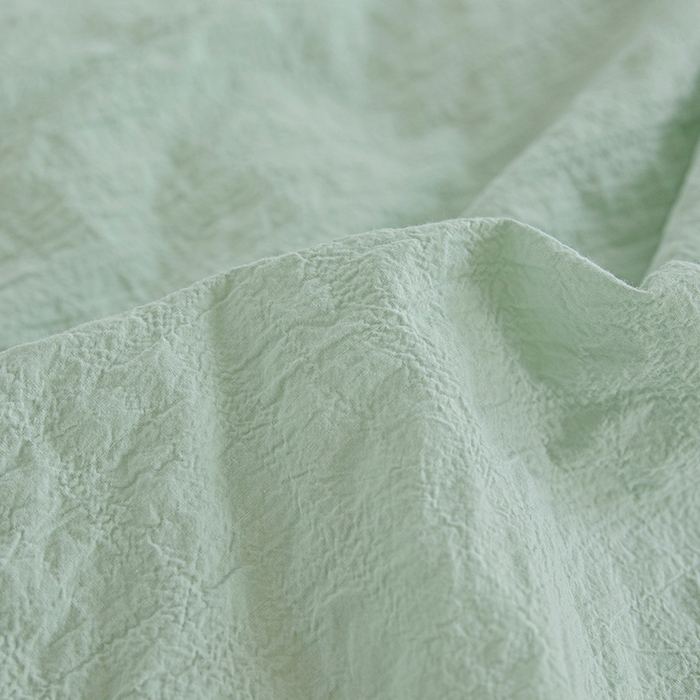 91家纺网 家纺一手货源 找家纺 贝尔 PELLHOME 全棉ins简约泡泡纱四件套-无印风（春节不打烊)（可抖音代发） 水绿