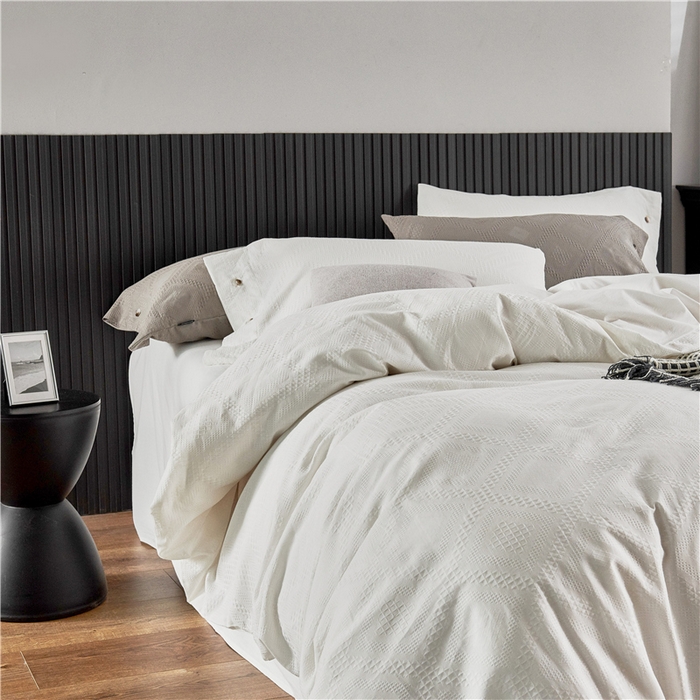 91家纺网 家纺一手货源 找家纺 （总）贝尔 PELLHOME 简约华夫格北欧纯棉水洗棉床上用品四件（春节不打烊)（可抖音代发）