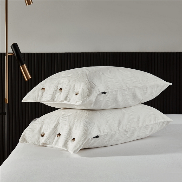 91家纺网 家纺一手货源 找家纺 （总）贝尔 PELLHOME 简约华夫格北欧纯棉水洗棉床上用品四件（春节不打烊)（可抖音代发）