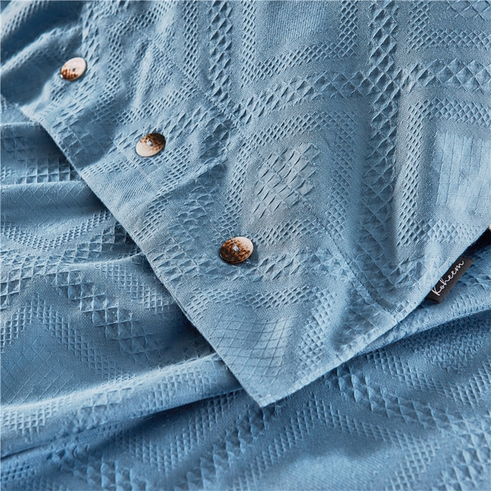 91家纺网 家纺一手货源 找家纺 贝尔 PELLHOME 简约华夫格北欧纯棉水洗棉床上用品四件（春节不打烊)（可抖音代发） 宾利兰