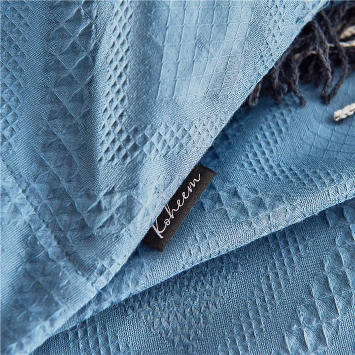 91家纺网 家纺一手货源 找家纺 贝尔 PELLHOME 简约华夫格北欧纯棉水洗棉床上用品四件（春节不打烊)（可抖音代发） 宾利兰