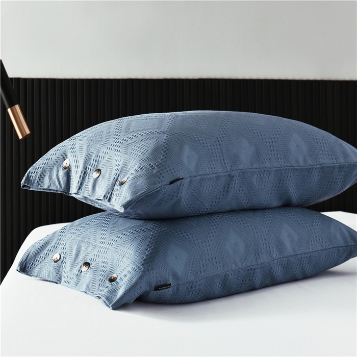 91家纺网 家纺一手货源 找家纺 贝尔 PELLHOME 简约华夫格北欧纯棉水洗棉床上用品四件（春节不打烊)（可抖音代发） 宾利兰