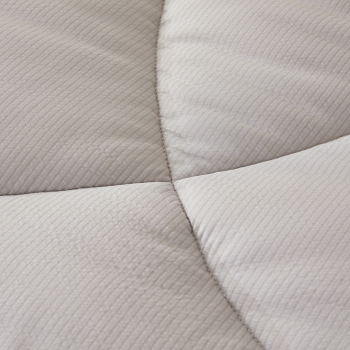 91家纺网 家纺一手货源 找家纺 悦然毛巾被 2025新款小提花棉花冬被被子被芯 棉语提花被-灰