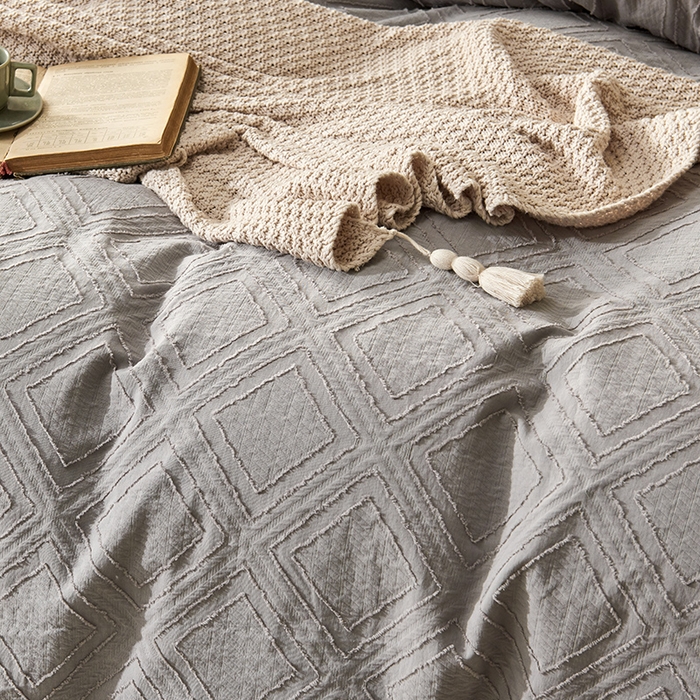 91家纺网 家纺一手货源 找家纺 （总）贝尔 PELLHOME 日式北欧民宿大剪花水洗棉全棉四件套场景一（春节不打烊)（可抖音代发）