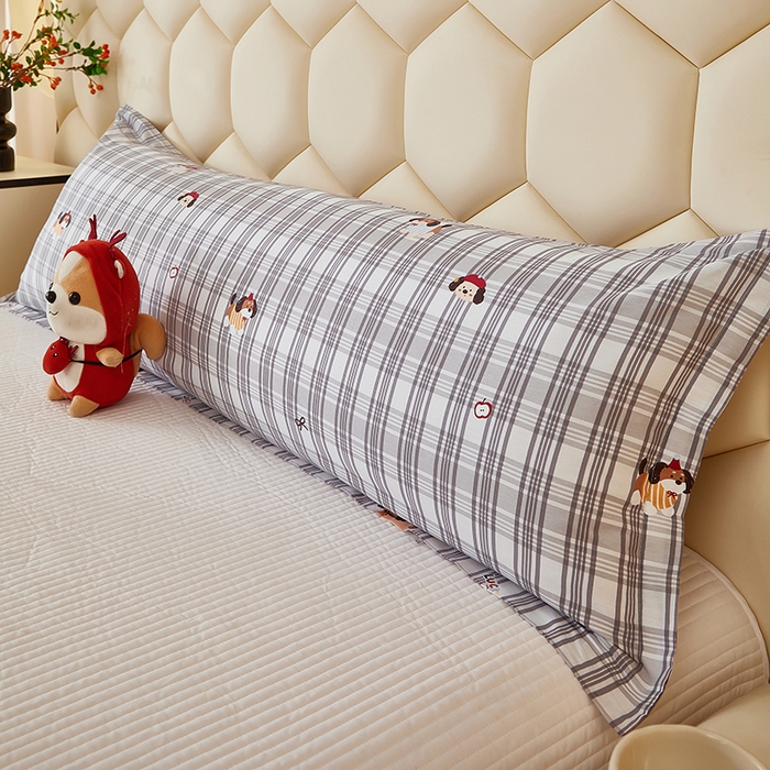 91家纺网 家纺一手货源 找家纺 （总）三盛源 2025新款全棉纯棉双人长枕套1.5米成人纯棉长枕头套1.2卡通1.8m长款加长