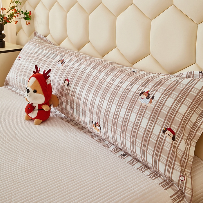 91家纺网 家纺一手货源 找家纺 （总）三盛源 2025新款全棉纯棉双人长枕套1.5米成人纯棉长枕头套1.2卡通1.8m长款加长