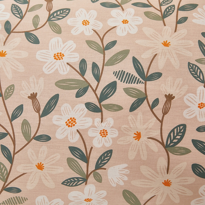 91家纺网 家纺一手货源 找家纺 三盛源 2025新款全棉纯棉双人长枕套1.5米成人纯棉长枕头套1.2卡通1.8m长款加长 花落