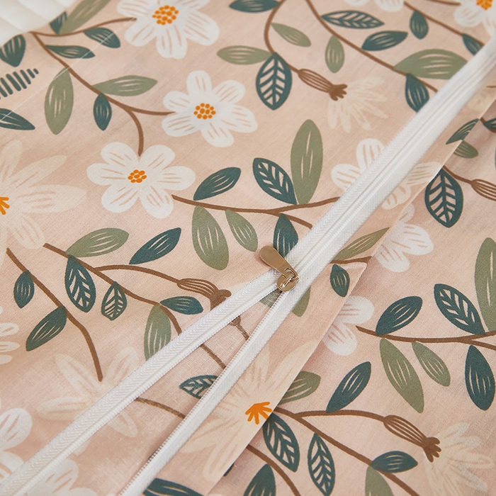 91家纺网 家纺一手货源 找家纺 三盛源 2025新款全棉纯棉双人长枕套1.5米成人纯棉长枕头套1.2卡通1.8m长款加长 花落