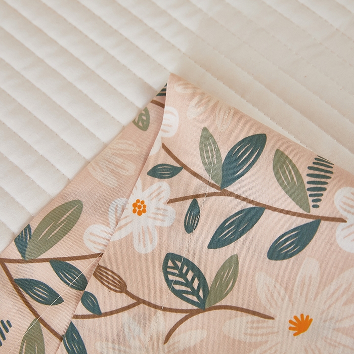 91家纺网 家纺一手货源 找家纺 三盛源 2025新款全棉纯棉双人长枕套1.5米成人纯棉长枕头套1.2卡通1.8m长款加长 花落