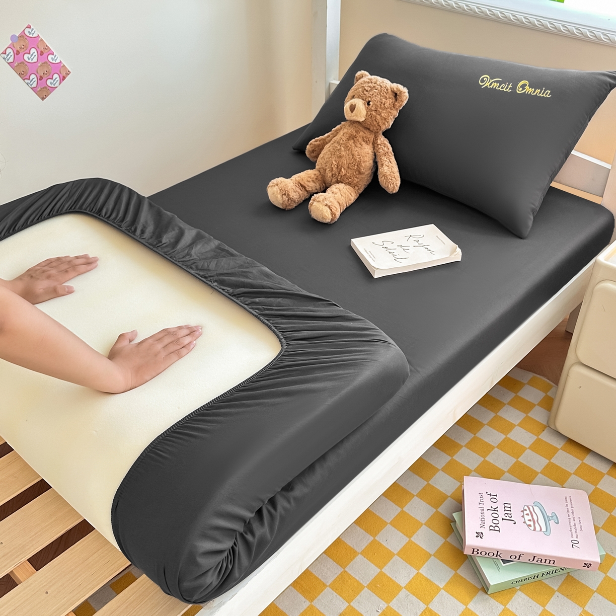 （总）摩妮卡 2025新款学生床笠上下铺全棉床笠三件套