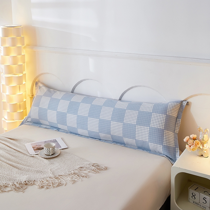 91家纺网 家纺一手货源 找家纺 三盛源 2025新款全棉纯棉双人长枕套1.5米成人纯棉长枕头套1.2卡通1.8m长款加长 千鸟系