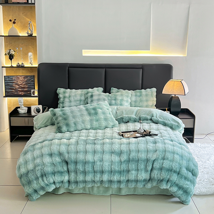 91家纺网 家纺一手货源 找家纺 （总）金爱家 2025新品全消光牛奶绒A类纯色獭兔毛绒立体牛奶绒四件套