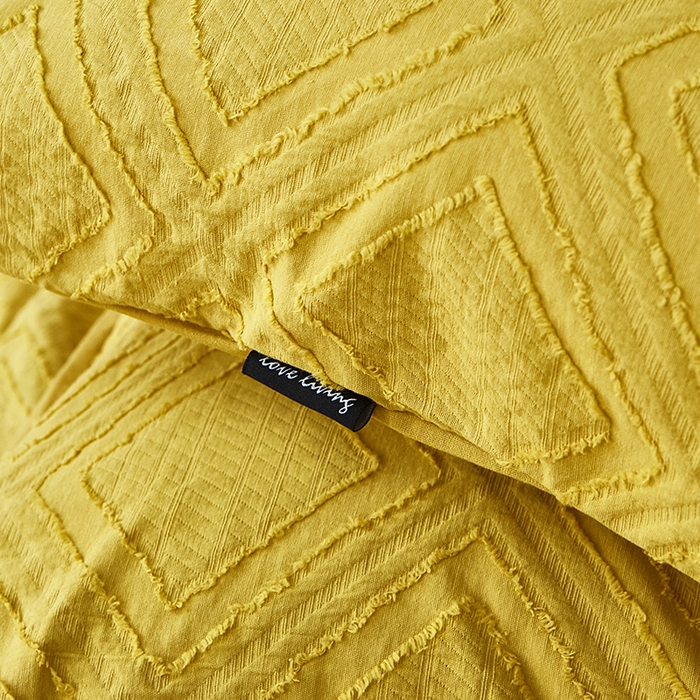 91家纺网 家纺一手货源 找家纺 贝尔 PELLHOME 日式北欧民宿大剪花水洗棉全棉四件套场景一（春节不打烊)（可抖音代发） 姜黄