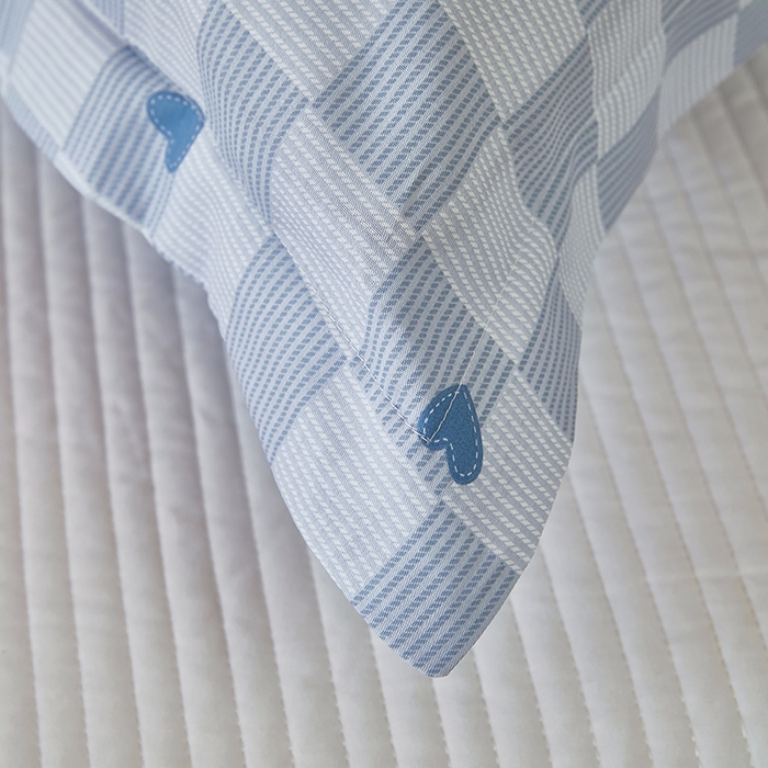 91家纺网 家纺一手货源 找家纺 三盛源 2025新款全棉纯棉双人长枕套1.5米成人纯棉长枕头套1.2卡通1.8m长款加长 心心相印