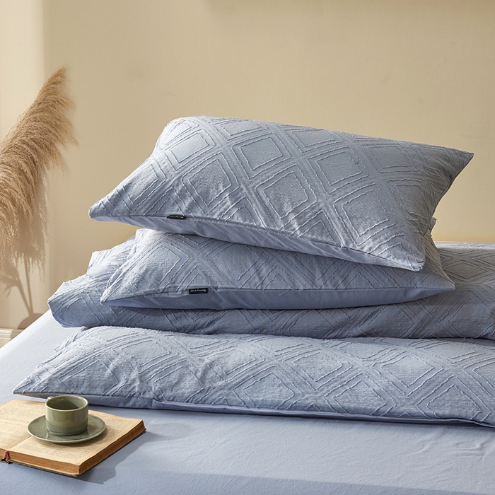 91家纺网 家纺一手货源 找家纺 贝尔 PELLHOME 日式北欧民宿大剪花水洗棉全棉四件套场景一（春节不打烊)（可抖音代发） 莫兰