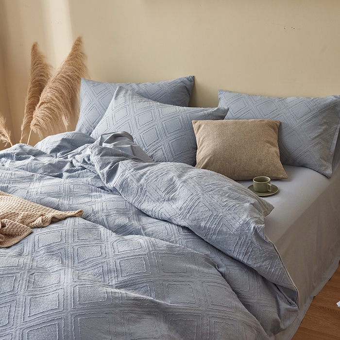 91家纺网 家纺一手货源 找家纺 贝尔 PELLHOME 日式北欧民宿大剪花水洗棉全棉四件套场景一（春节不打烊)（可抖音代发） 莫兰